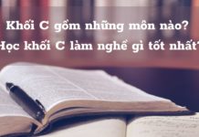 khối C gồm những môn nào